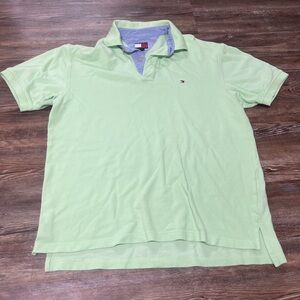 Green Tommy Hilfiger polo shirt